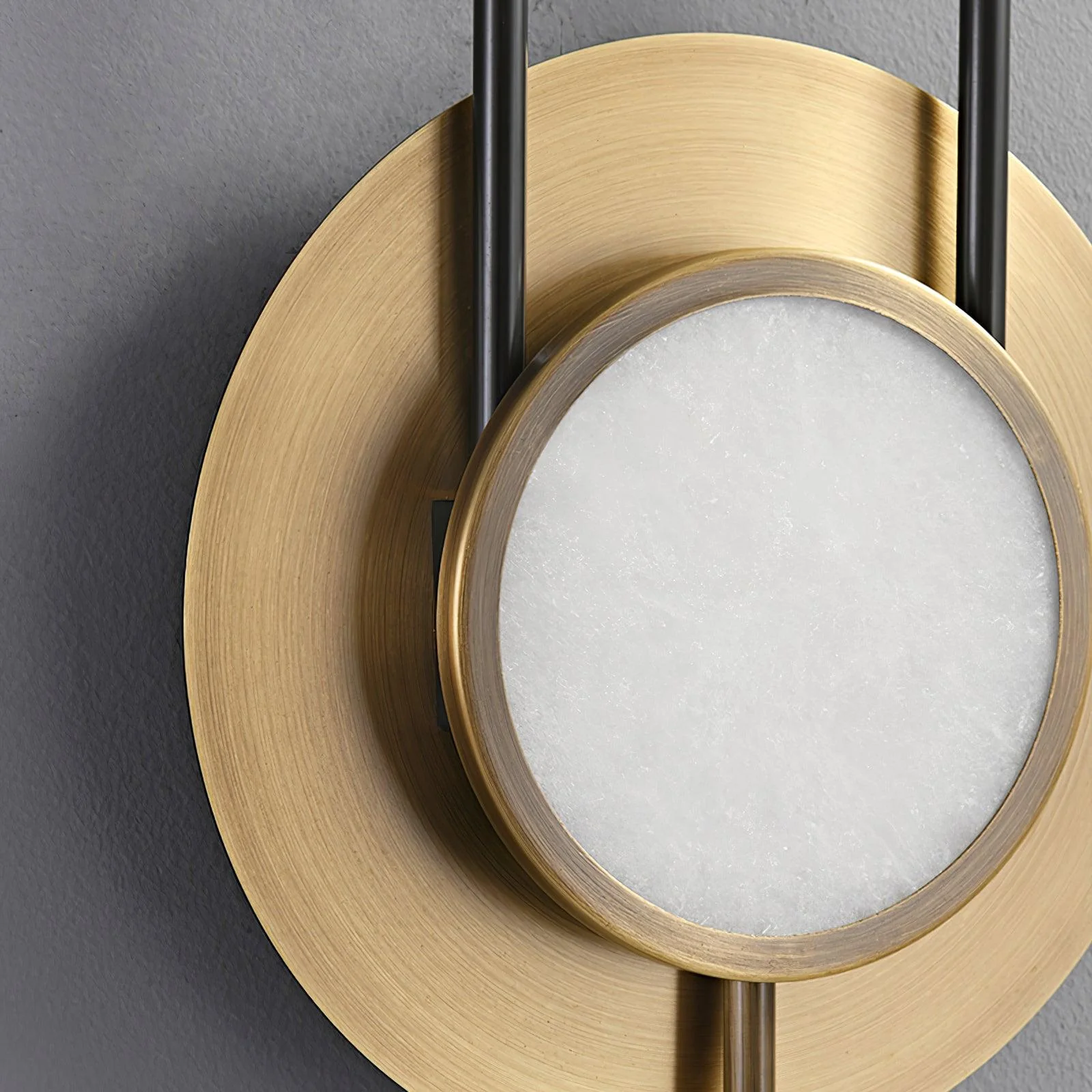 Настенный светильник Circular Marble - ∅20см x 85см, золотой, белый, теплый свет