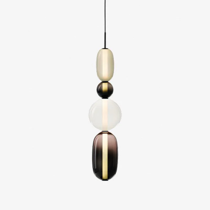 Подвесной светильник Candied Glass - модель B, ∅16см x 55см, зеленый, теплый свет, диммер