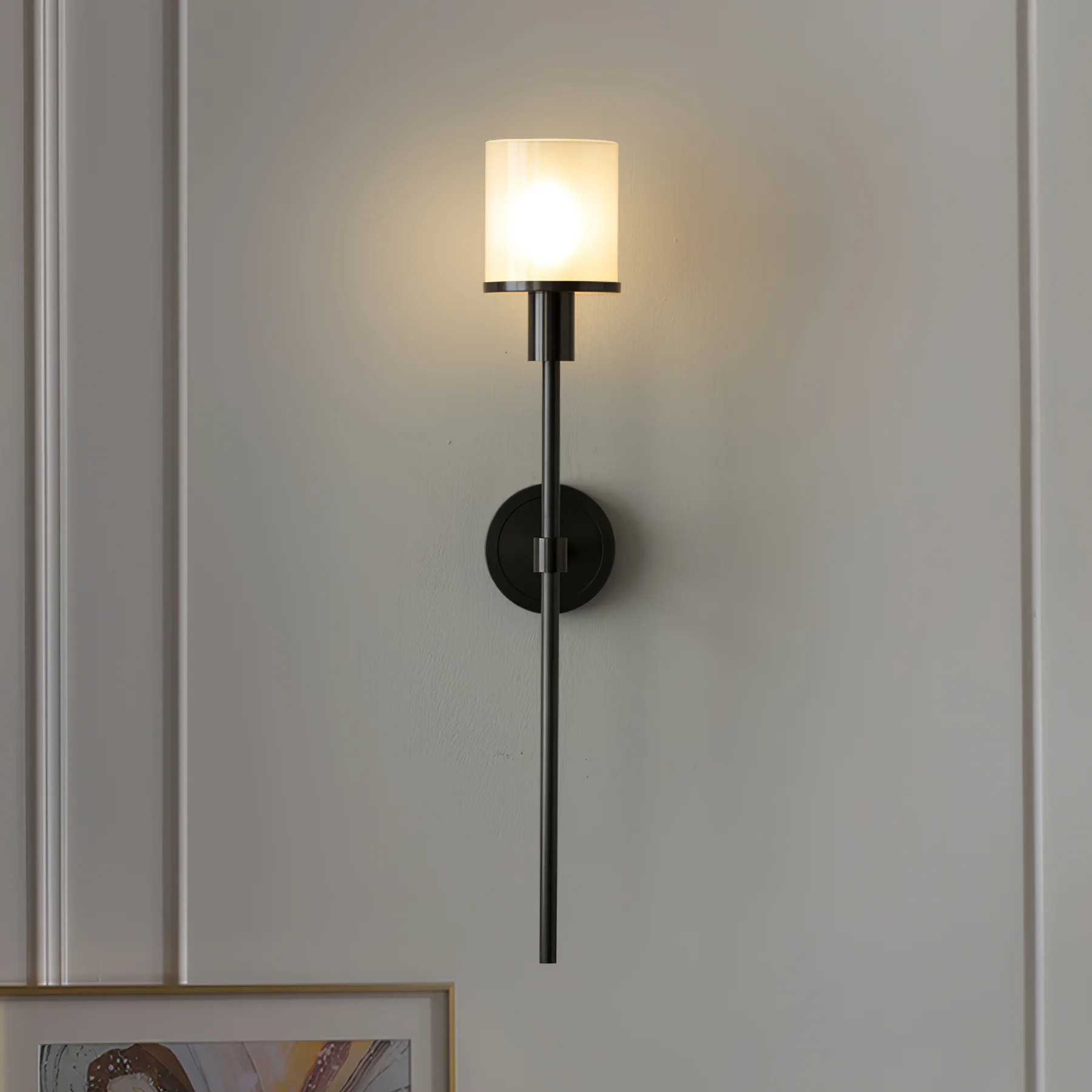 Tracie Classic Sconce - ∅ 3.9″ x H 23.6″ & Alabaster / Copper / Set Of 2