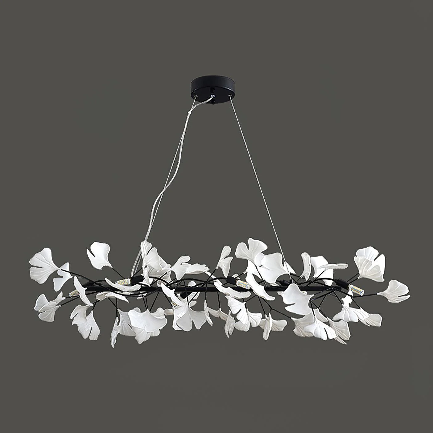 Люстра Gingko M - 150см x 30см, черный, белый