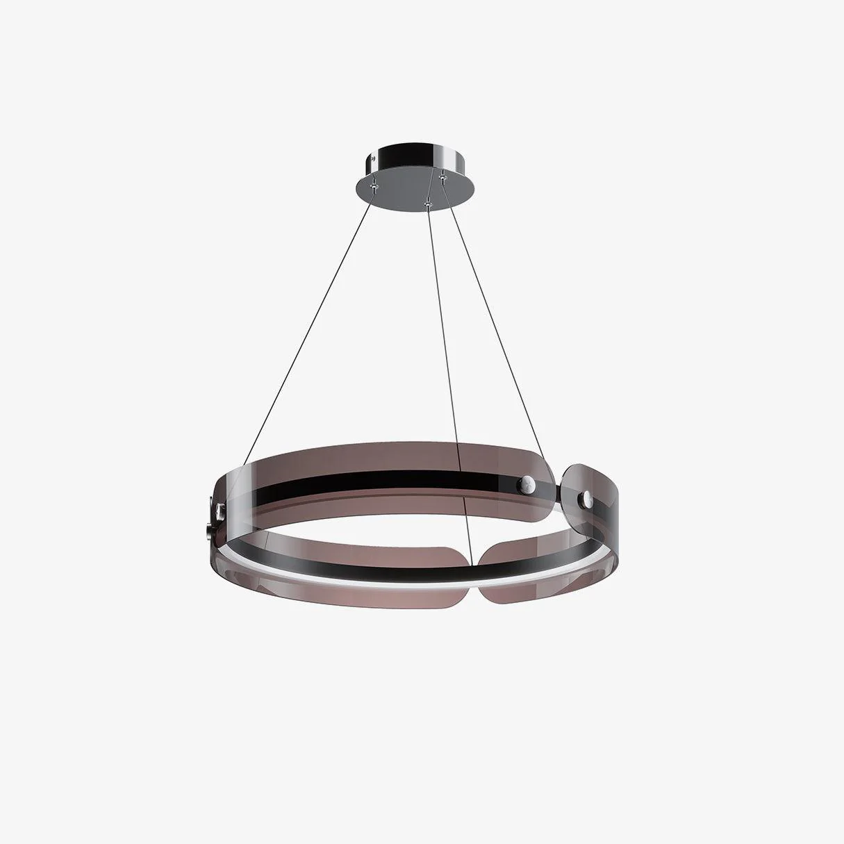 Люстра Javor - ∅60см x 150см, черный, кофе, теплый свет