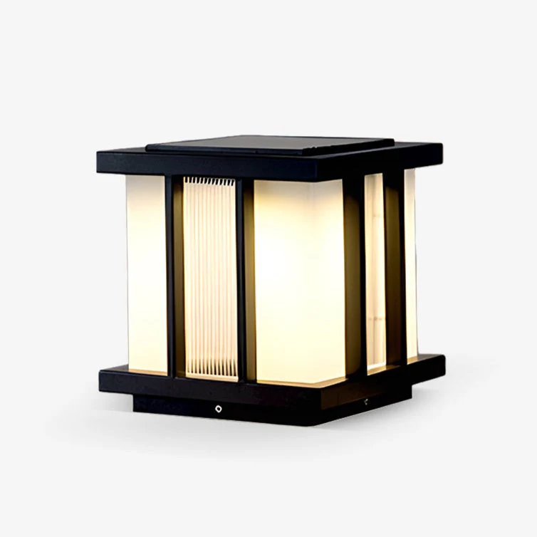 Уличный Светильник Modern Cube Solar - модель B 35см x 35см x 32см, черный, прозрачный