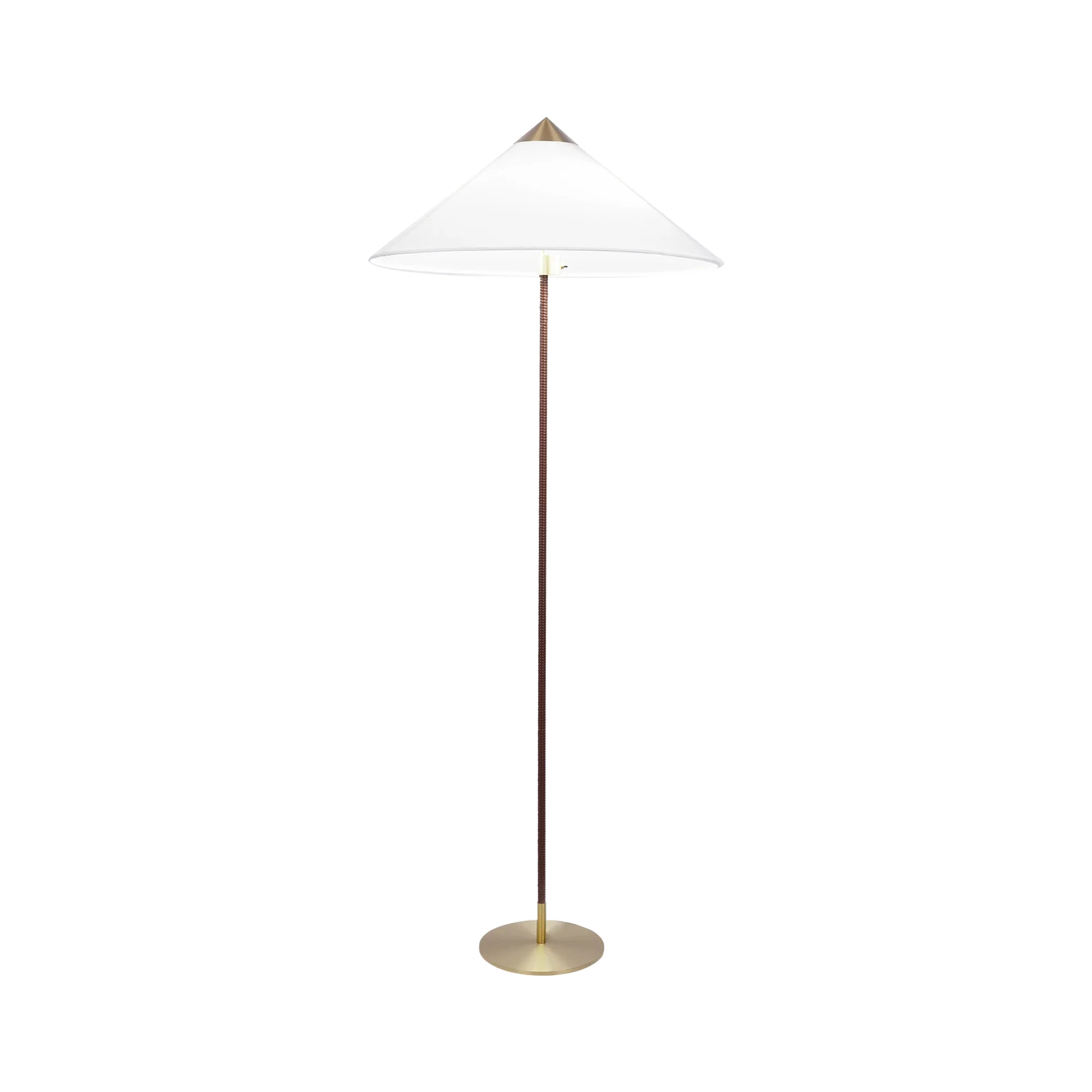 Tynell  Floor Lamp - ∅ 24.8″ x H 60.6″ / Dia 63cm x H 154cm / Natural rattan shade / UK plug
