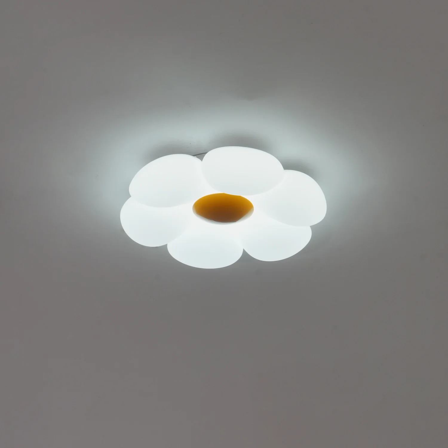 Потолочный светильник Six-leaf Flower Kids Room - ∅50см x 12см, розовый, теплый свет