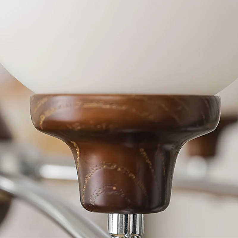 Люстра Walnut Glass Ball - 6 плафонов ∅70см x 45см, хром