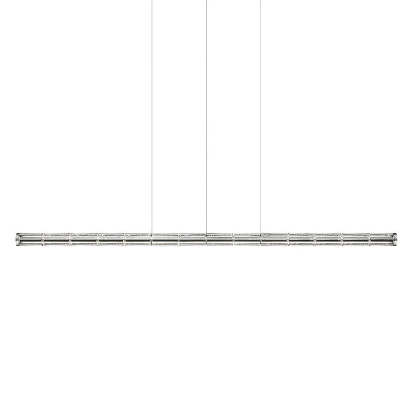Люстра Mcdade Segmented Glass - 205см x 10см, серебристо-серый, прозрачный, холодный свет