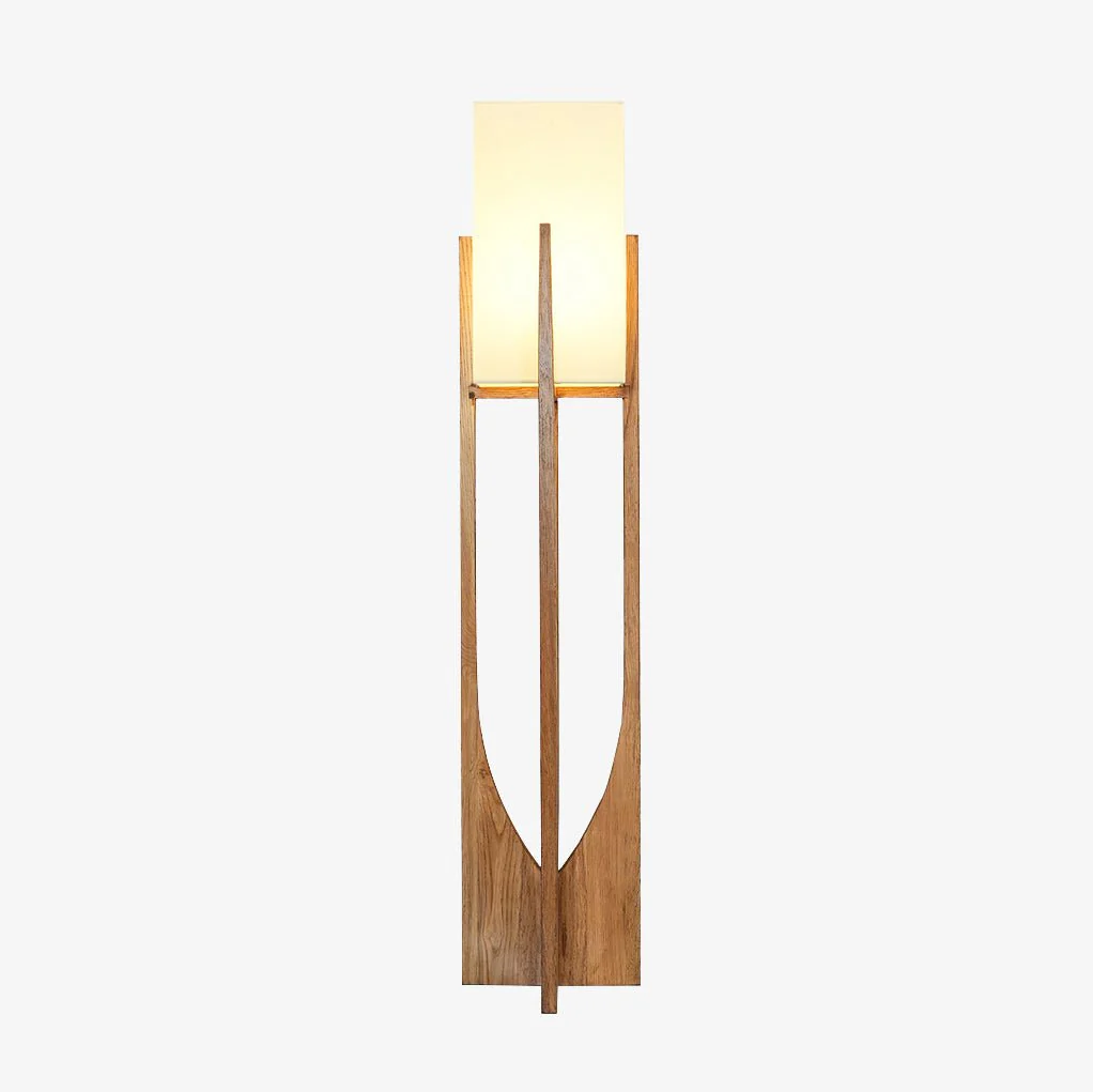 Fairbanks Floor Lamp - ∅ 9.1″ x H 20.5″ / Dia 23 cm x H 52 cm / Dark wood color / AU plug
