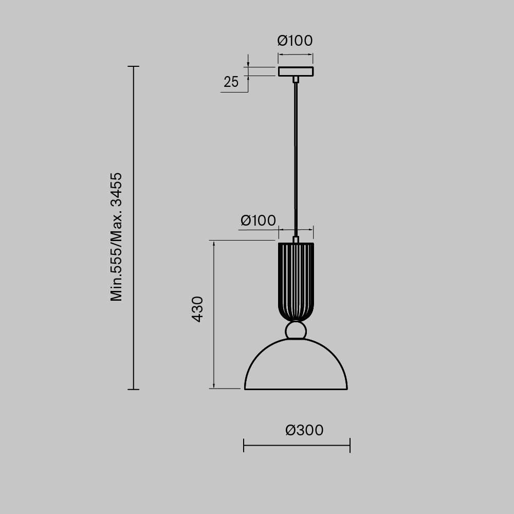 Подвесной светильник Maytoni Antic 220-240V 5W IP20 2700K MOD302PL-01W1