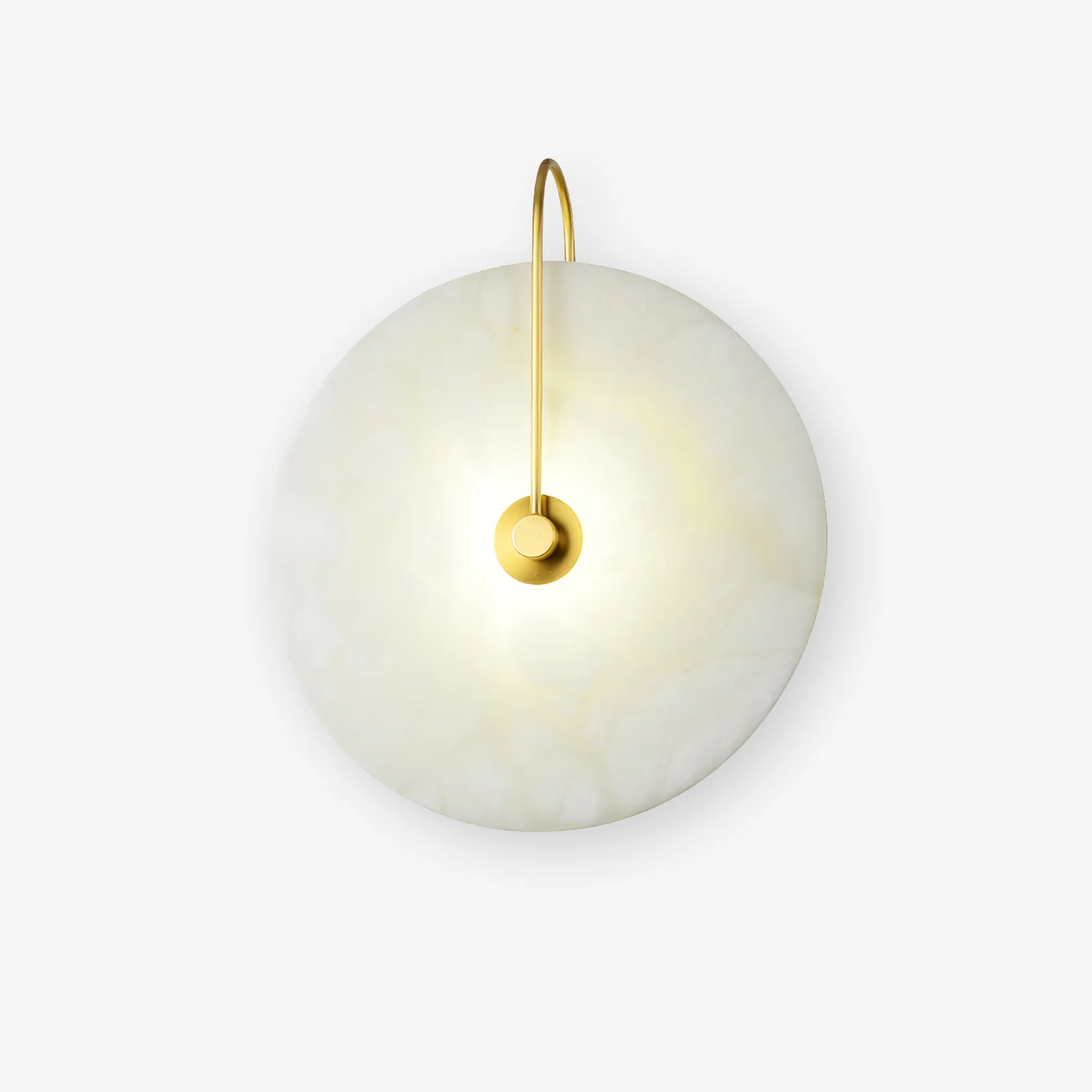 Настенный светильник Alabaster LED - ∅20см, золотой, теплый свет