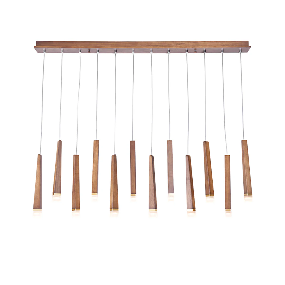 Люстра Firewood Stick - 1 плафон ∅4см x 95см, дерево, теплый свет