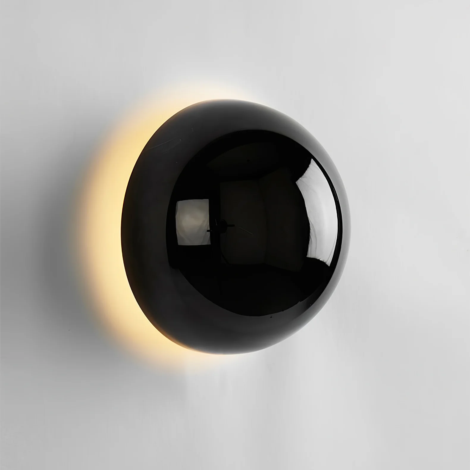 Настенный светильник Aurum Sphere - ∅16см x 10см, хром, теплый свет