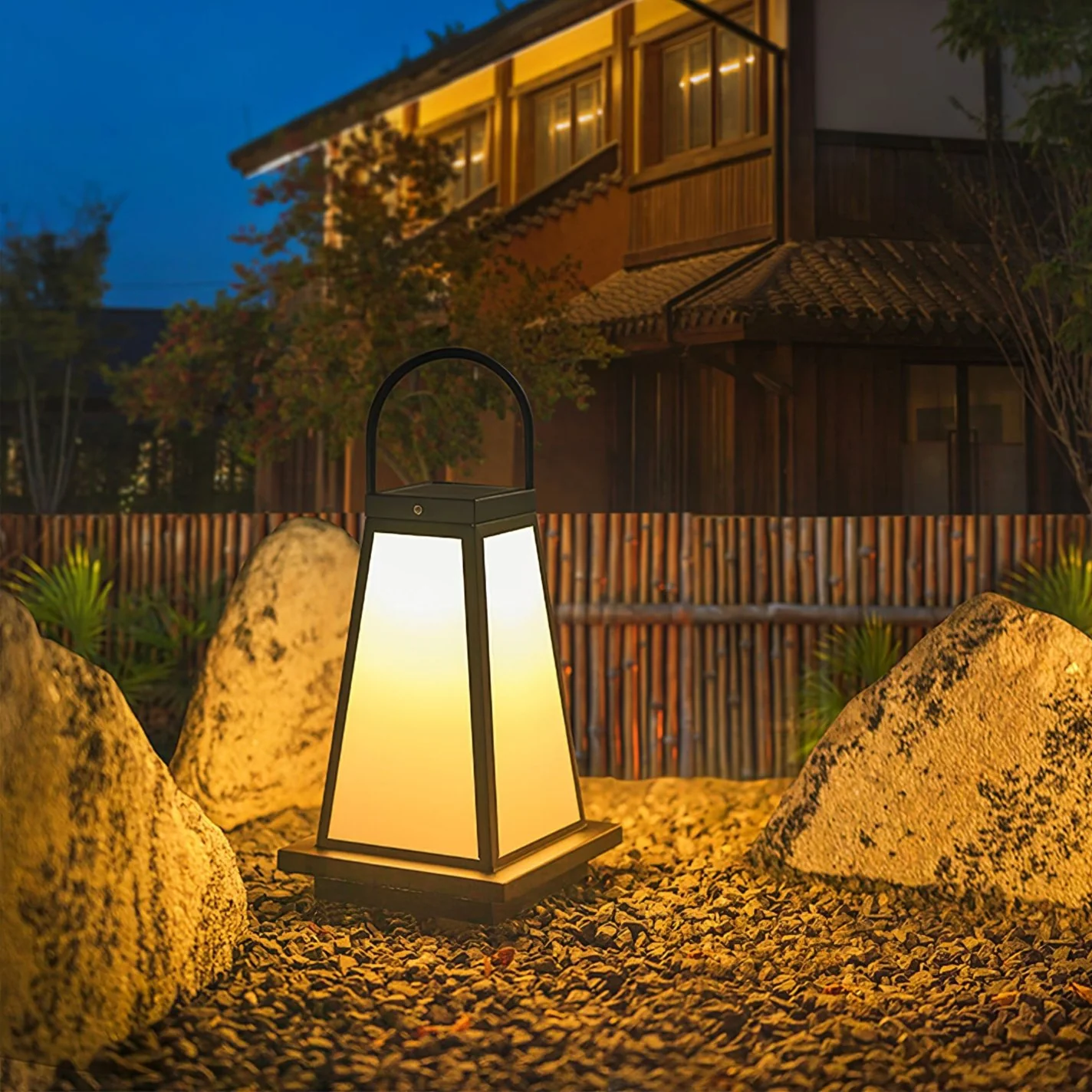 Уличный светильник Roam Lantern Solar - ∅25см x 50см, черный, белый, теплый свет