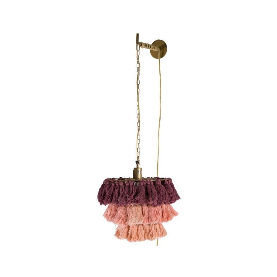 Fela Tassel Wall Lamp - Set of 2 / White / EU plug