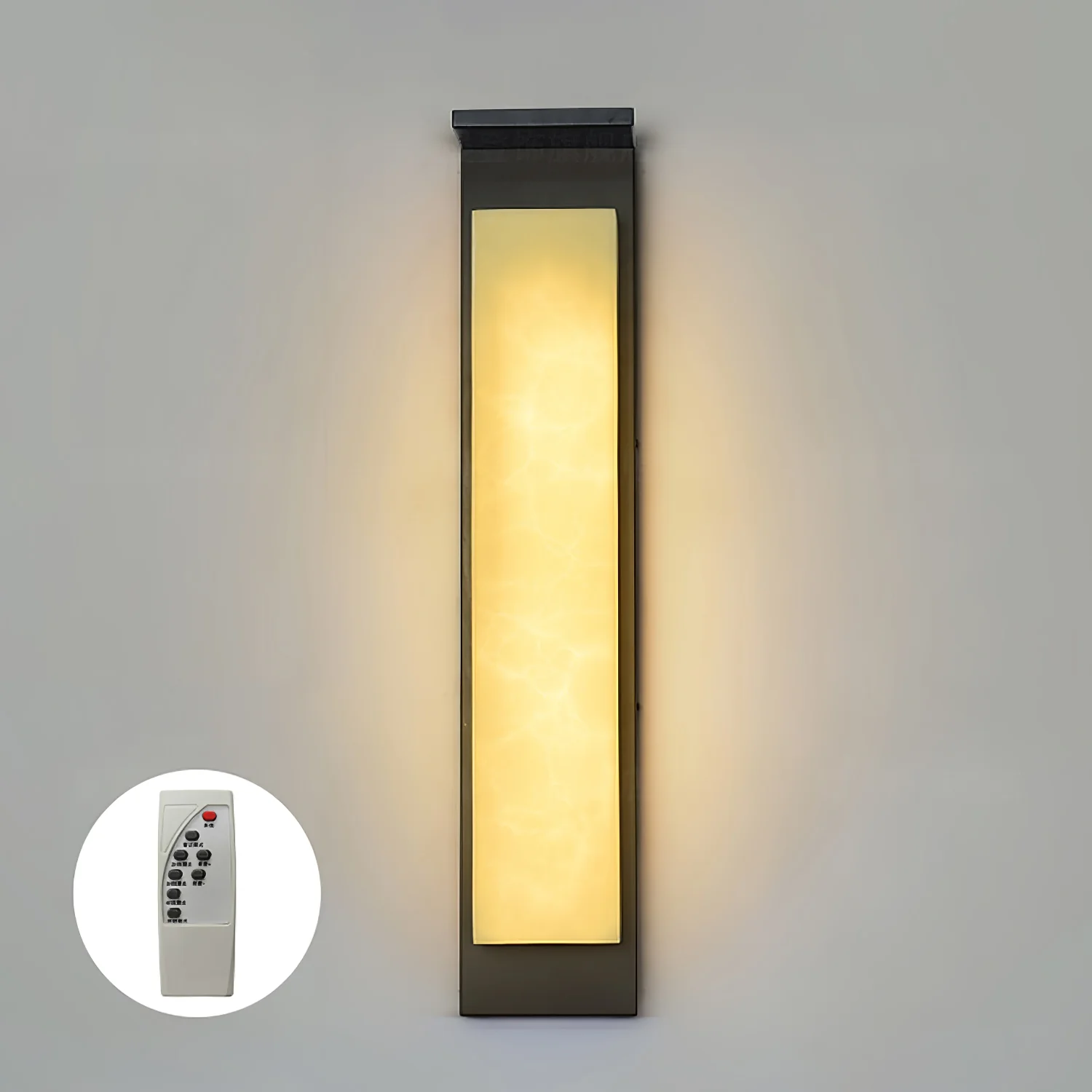 Delaney Outdoor Wall Light - Model A L 6.3″ x W 4.3″ x H 19.7″ Set of 2 / Black & White / Warm Light