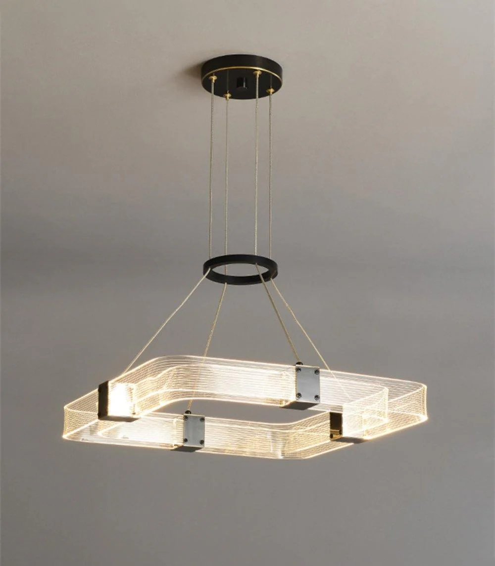 Люстра Parallel LED - два уровня ∅80см + ∅60см, холодный свет, круглая