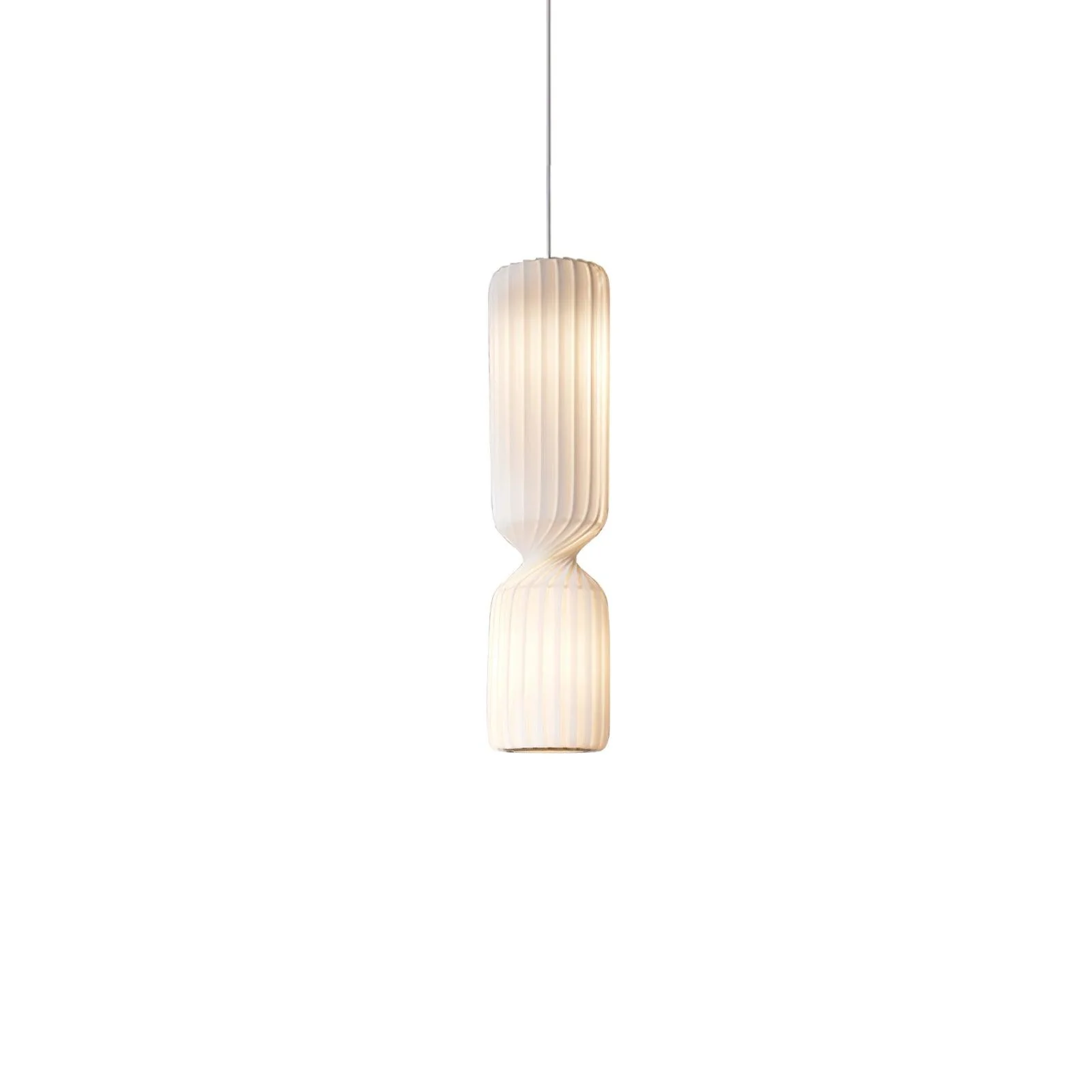 Подвесной светильник Twist - ∅25см x 140см, белый, теплый свет