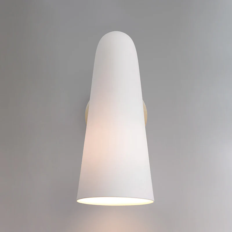 Настенный светильник Conical Glass - ∅13см x 26см, золотой, белый, теплый свет
