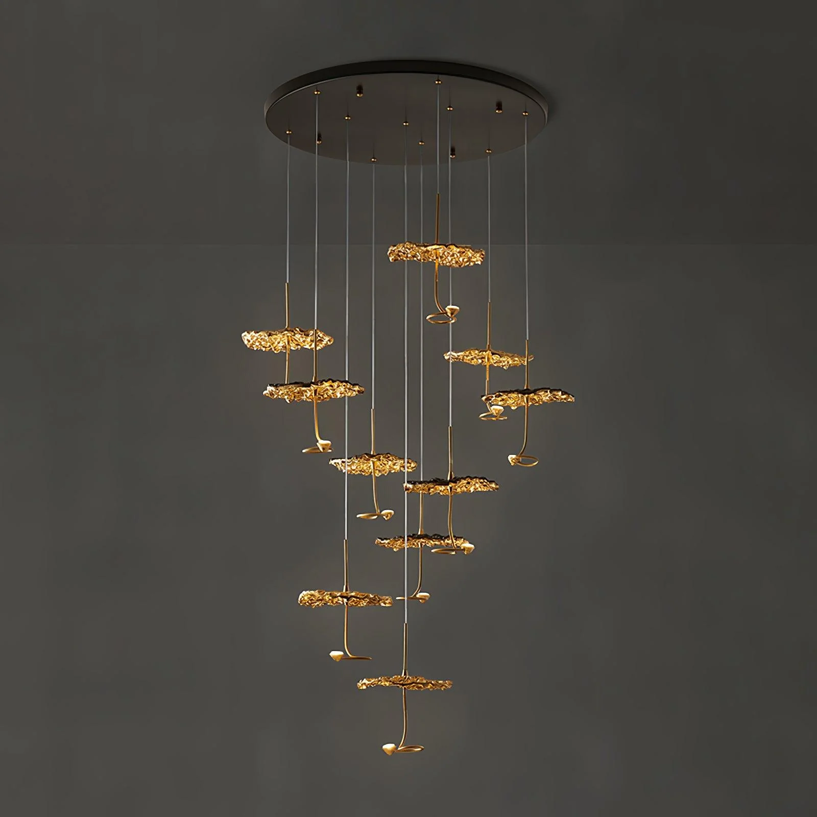 Люстра Brass Aviary Constellation - 1 подвес ∅25см х 15см, латунь, черный, теплый свет