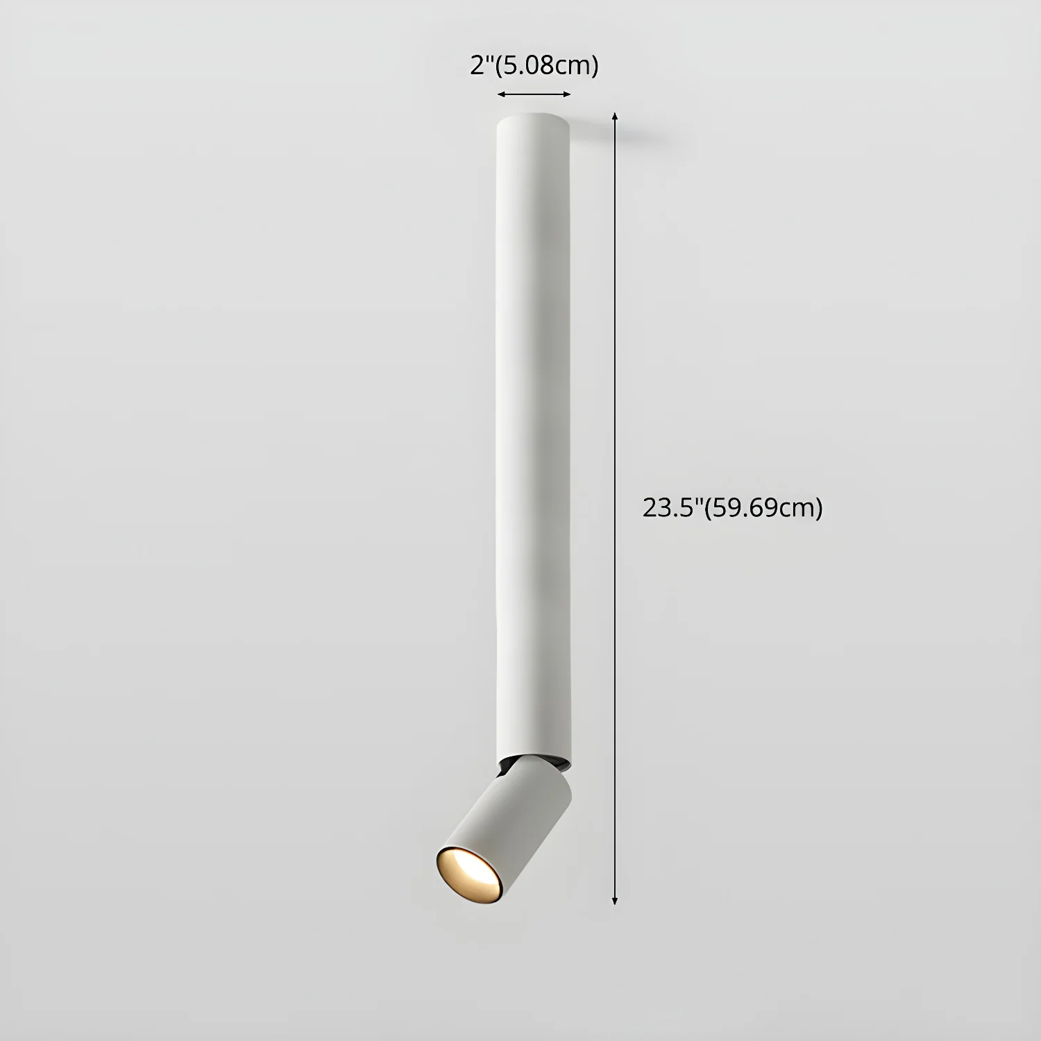 Потолочный светильник Julian Adjustable Surface - ∅5см x 40см, черный, теплый свет