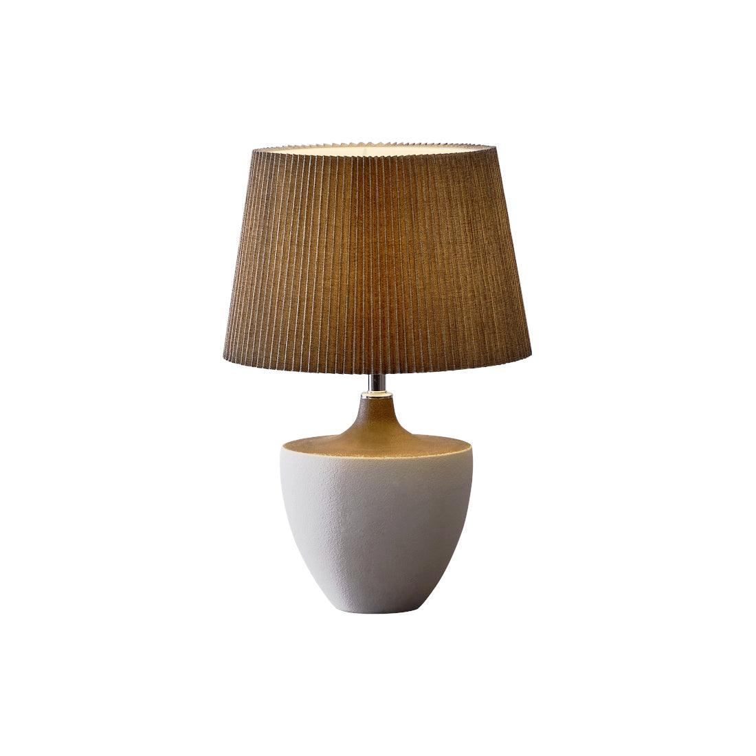 Ghassan Table Lamp - ∅ 13″ x H 15.4″ / Dia 33cm x H 39cm / Grey / UK plug