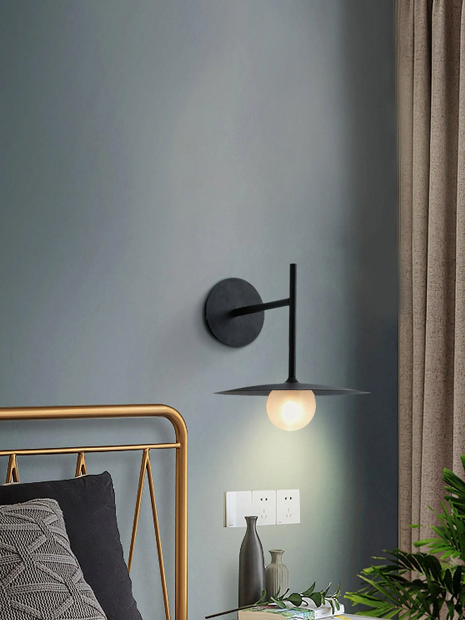 Gea Iron Plug-In Wall Lamp - Set Of 2 / White / EU Plug