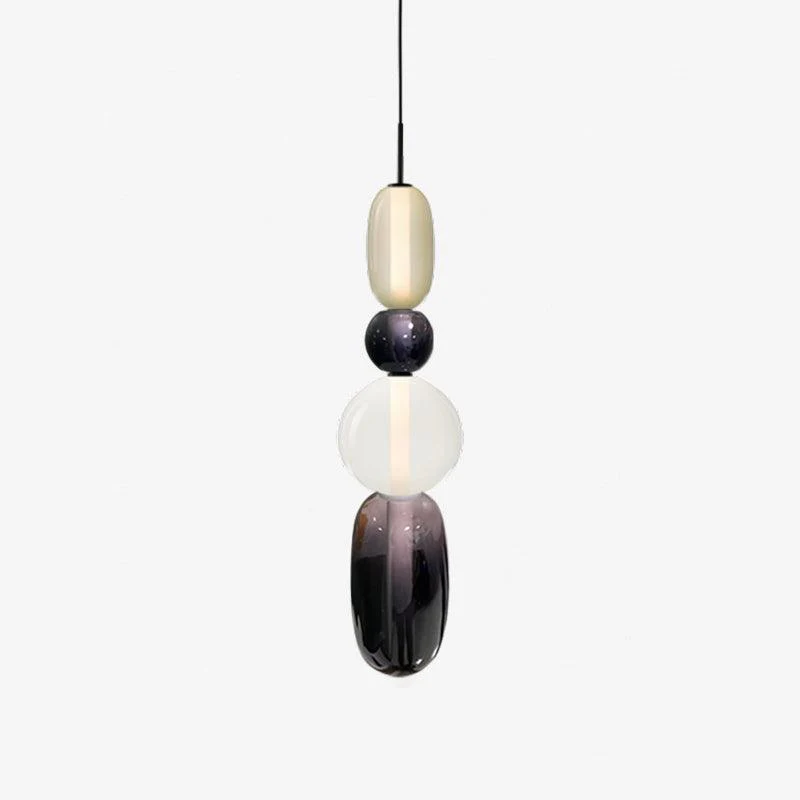 Подвесной светильник Candied Glass - модель B, ∅16см x 55см, зеленый, теплый свет, диммер