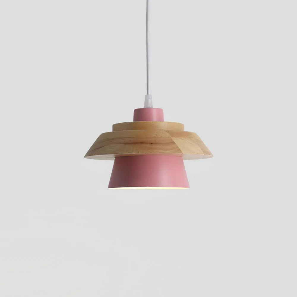 Подвесной светильник Stone Wood - ∅19см х 13см, черный