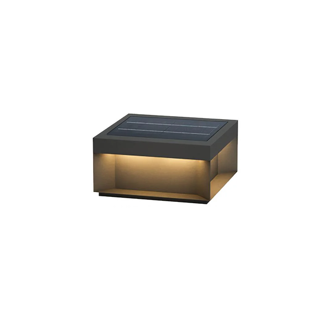 Уличный светильник Black Box - модель B, солнечная батарея, 40см x 40см x 20см, черный, теплый свет