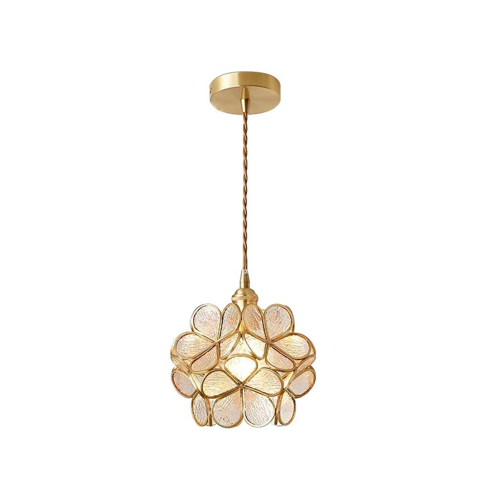 Подвесной светильник Glass Petal - ∅20см x 20см, розовый