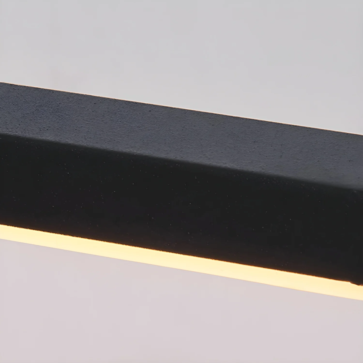 Metal Linear Mirror Wall Light - ∅ 23.6″ x H 3.1″ / Black & Warm Light / Set Of 2