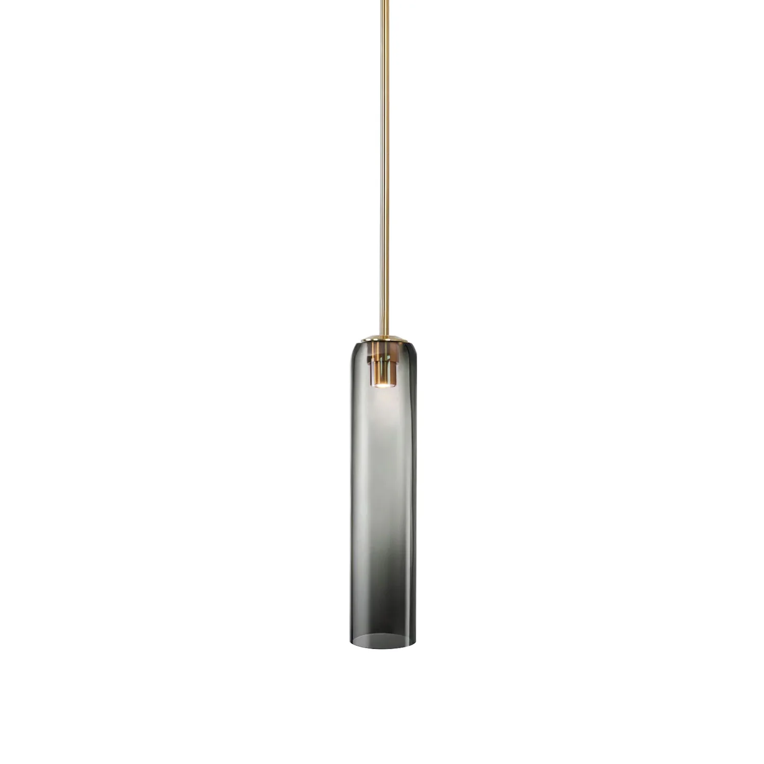 Подвесной светильник Long Tube Glass - ∅10см x 120см, золотой, прозрачный