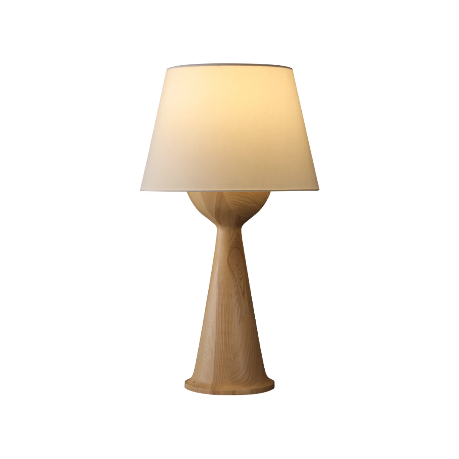 Настольный светильник Hourglass Wood - ∅41см x 74см, орех