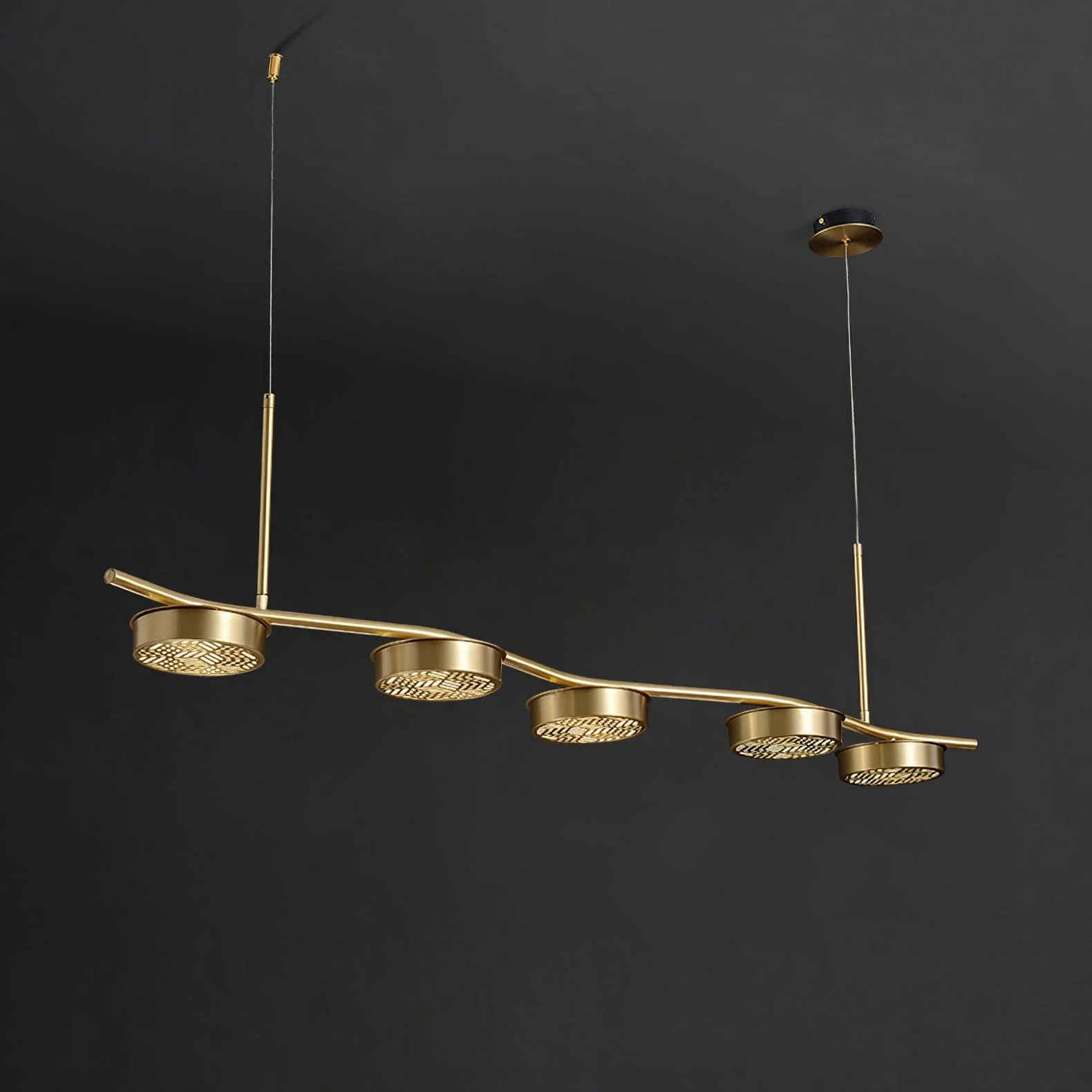 Люстра Eichholtz Aldo - 140см x 7см, золотой, холодный свет