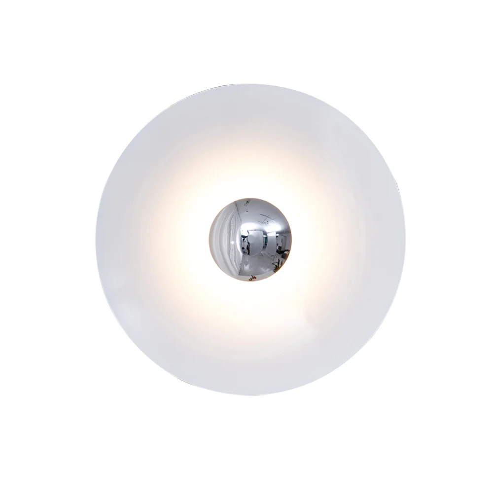 Simplicity Glow Wall Light - ∅ 15.7″ x H 15.7″ Set of 2 / White & Antique copper / Warm Light