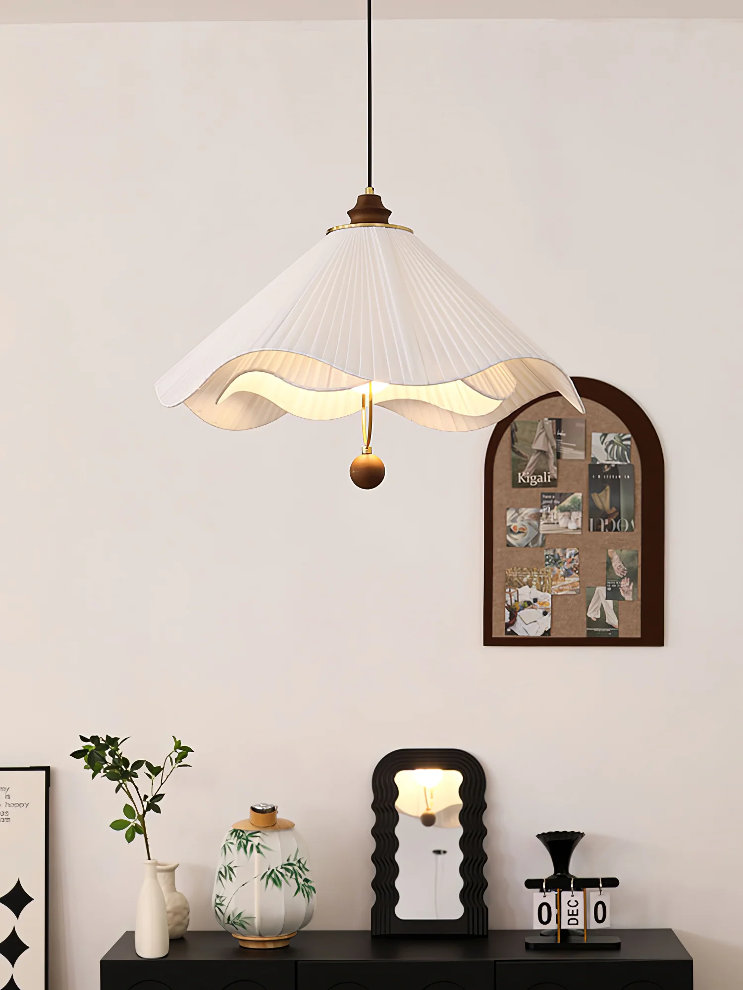 Подвесной светильник Scallop Edge - ∅60см x 25см, белый