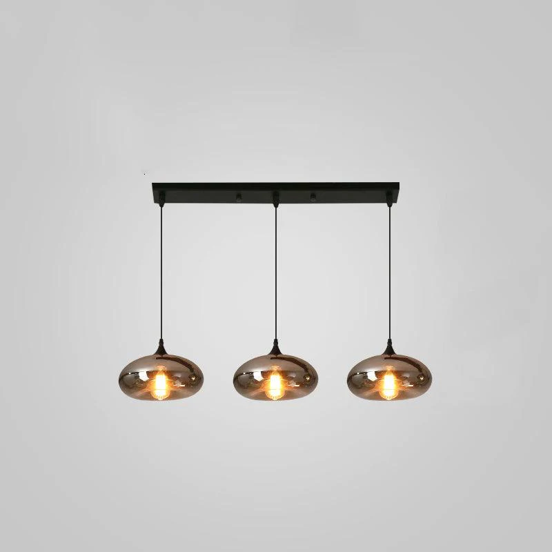 Подвесной светильник Bottle Glass Combo1 Rectangle - 12 подвесов, 150см x 20см, дымчато-серый, черный
