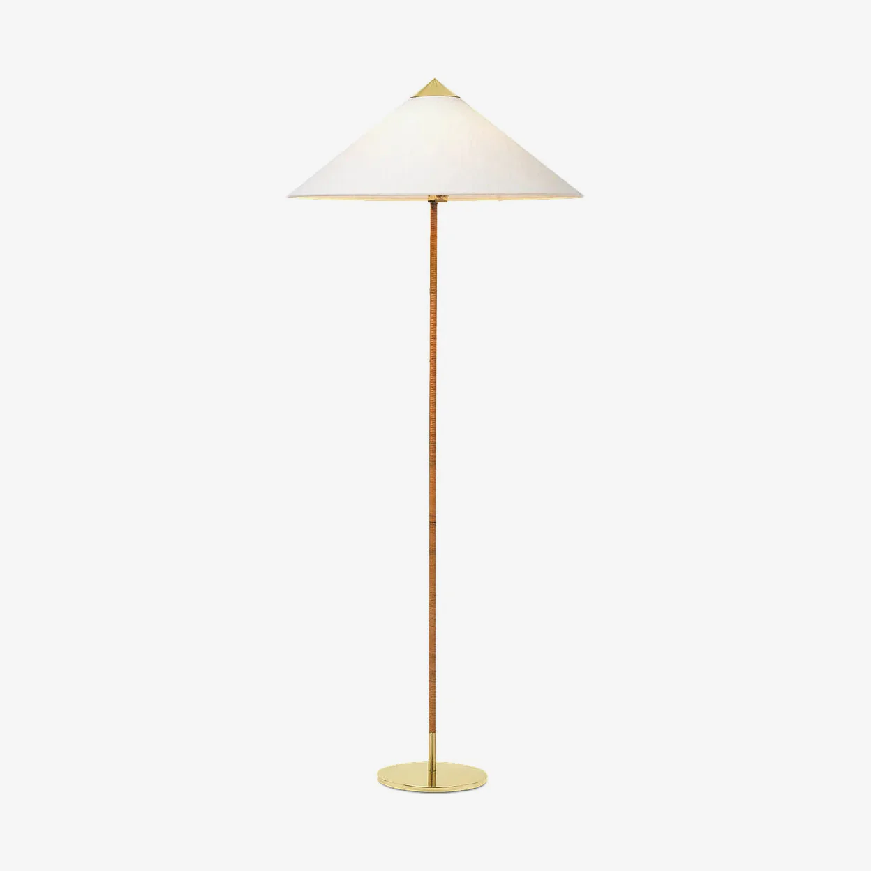 Tynell  Floor Lamp - ∅ 24.8″ x H 60.6″ / Dia 63cm x H 154cm / Natural rattan shade / UK plug