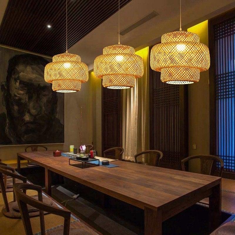 Подвесной светильник Bamboo - ∅50см x 50см, натуральный бамбук