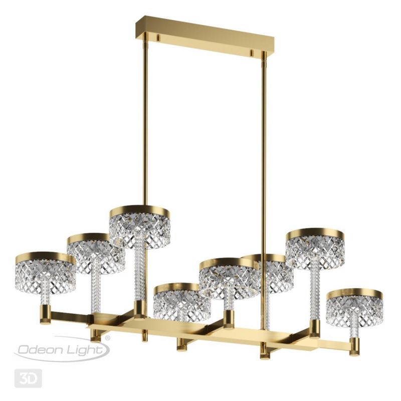 Люстра Odeon Light античн.бронза/металл/акрил LED 48W 4000K 3125лм FIVRE 5032/48LA