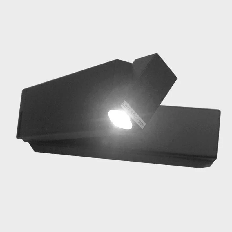 LED Bedside Bedroom Wall Light - Set of 2 / Dark Wood Grain / Warm Light