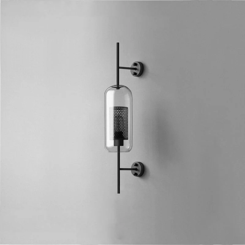 Настенный светильник Chiswick Glass - ∅13см x 67см, серебряный, стекло, 2 шт