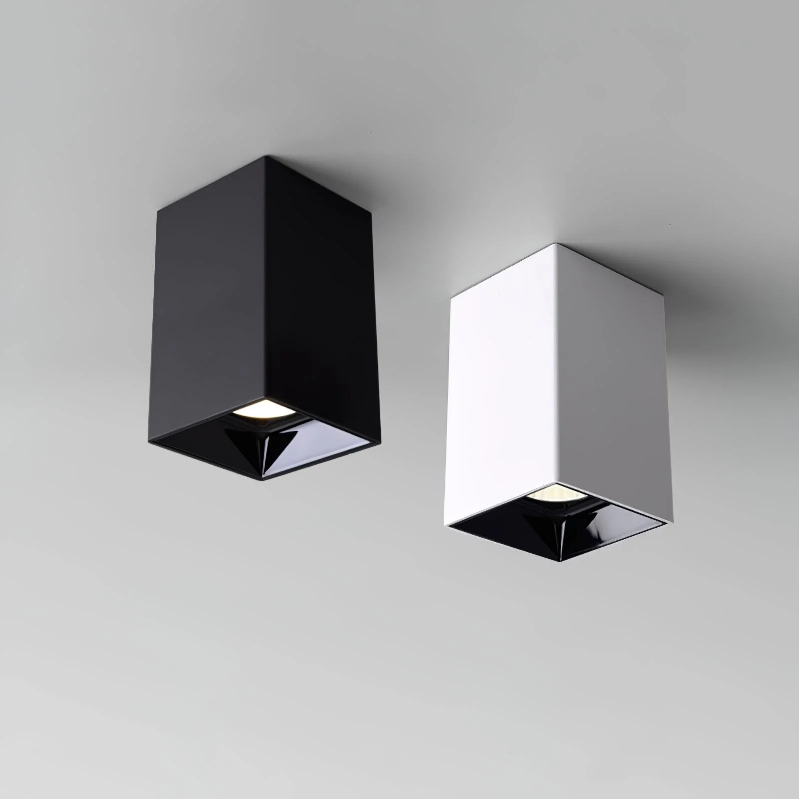 Потолочный светильник Cube - ∅8см x 14см, белый, холодный свет