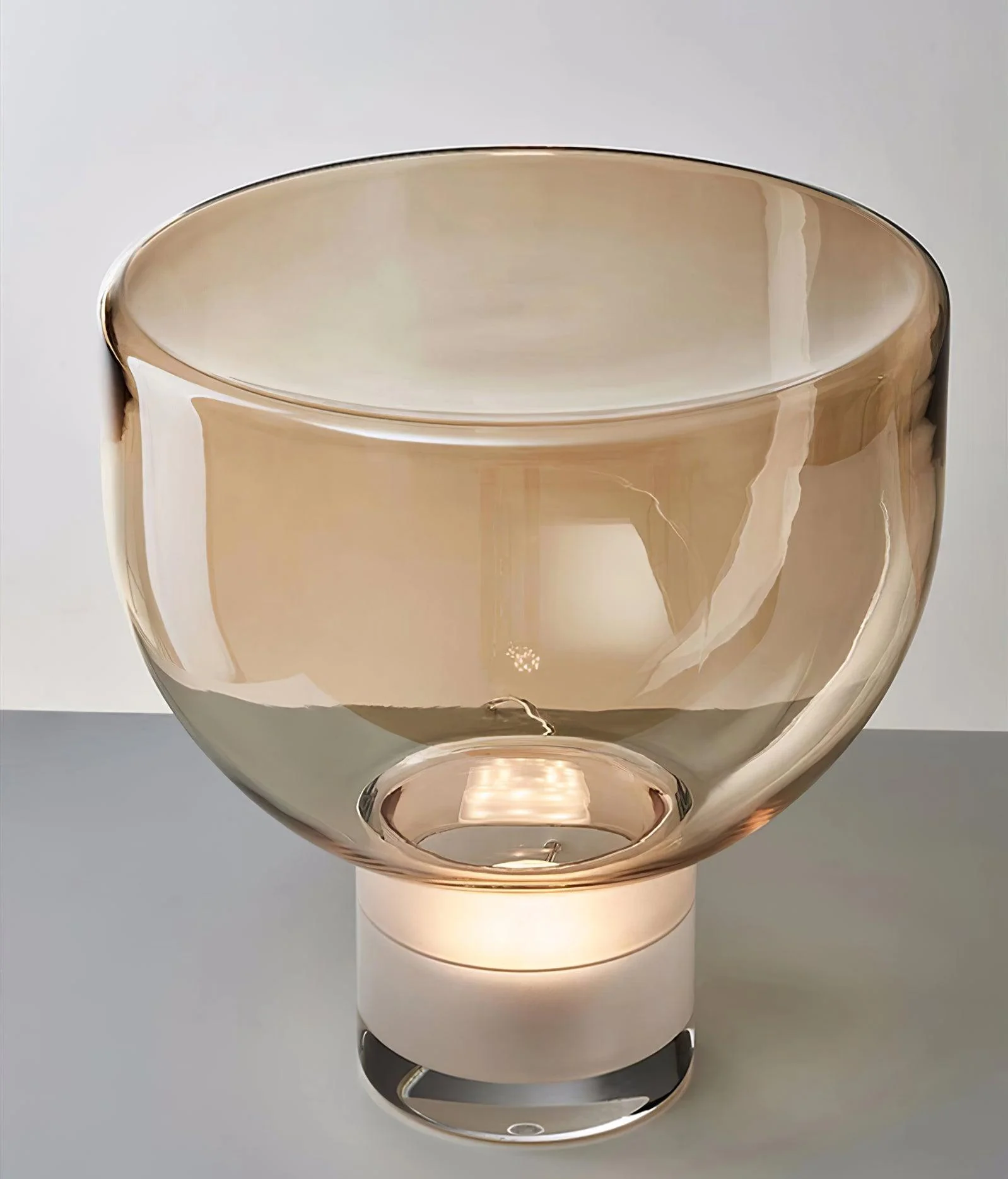 Aella Table Lamp - ∅ 14.9″ x H 14.5″ / Dia 38cm x H 37cm / Cognac / UK plug