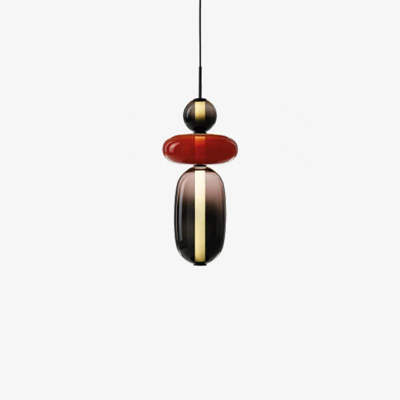 Подвесной светильник Candied Glass - модель B, ∅16см x 55см, зеленый, теплый свет, диммер