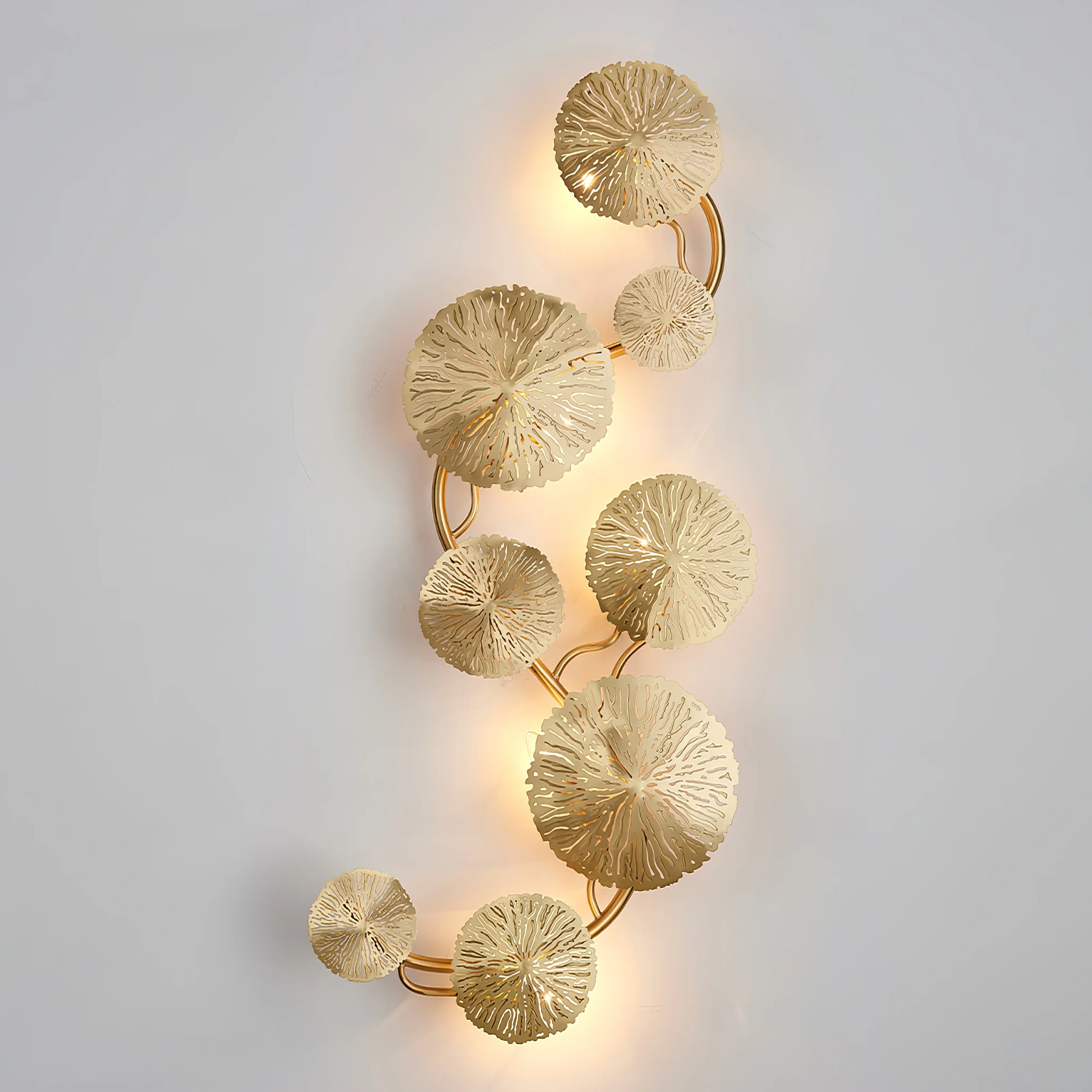 Настенный светильник Lotus Leaf  - модель E, 31см x 57см, нержавеющая сталь, металл