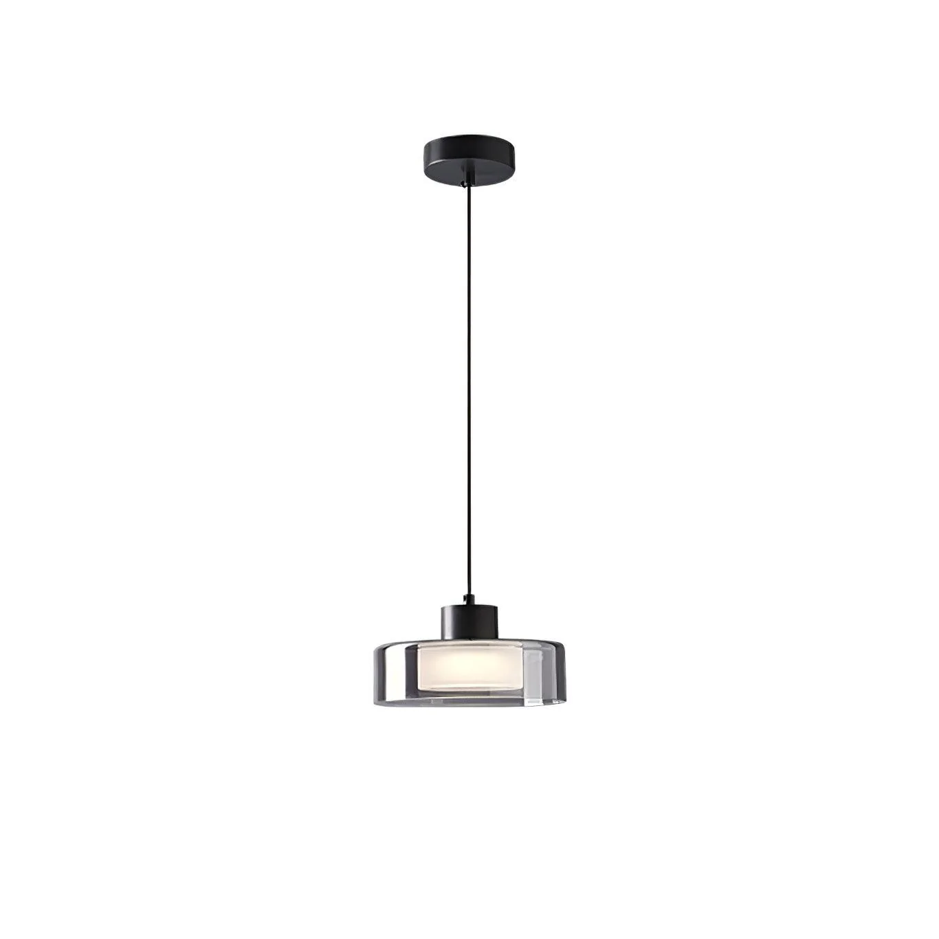 Подвесной светильник Quartet of Light Glass  - модель D Small - ∅70см x 150см, черный, дымчато-серый, 3000-6500К
