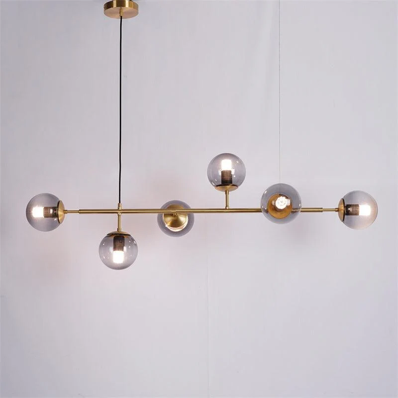 Люстра Orb - 120см х 45см, черный, янтарь