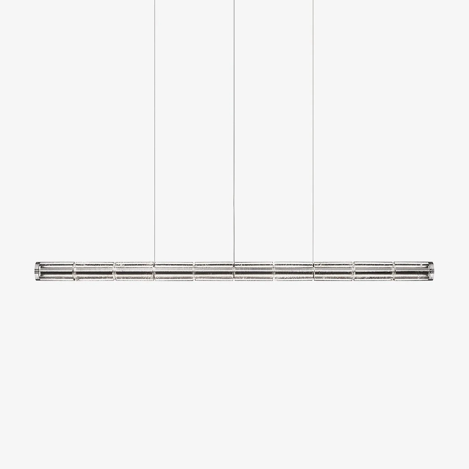 Люстра Mcdade Segmented Glass - 205см x 10см, серебристо-серый, прозрачный, холодный свет