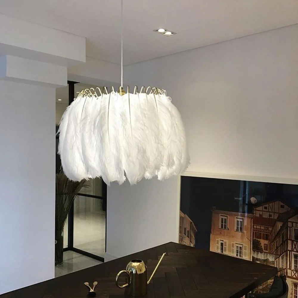Подвесной светильник Feather - модель A  ∅60см x 40см, белый