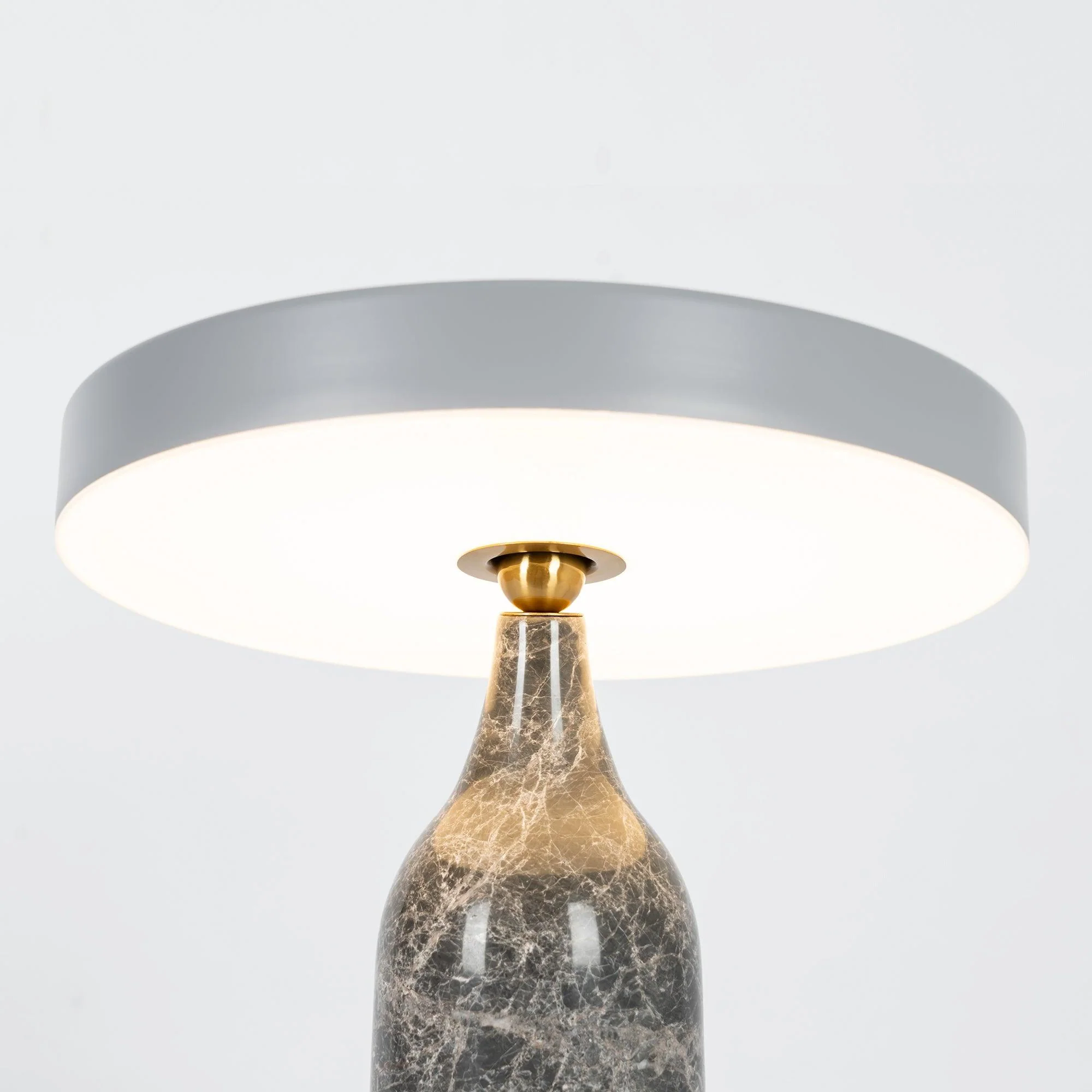 Eddy Table Lamp - ∅ 12.6″ x H 13.2″ / Dia 32cm x H 33.6cm / Grey / US plug